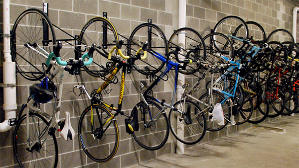 Bike Racks Installed Around Obstructions