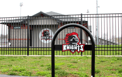 Custom School Bike Rack Outside Sports Complex