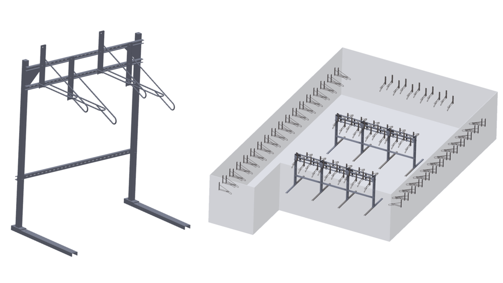 Freestanding Vertical Bike Racks