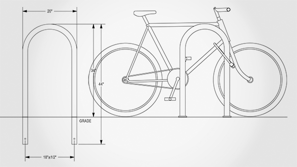 surface mount bike rack