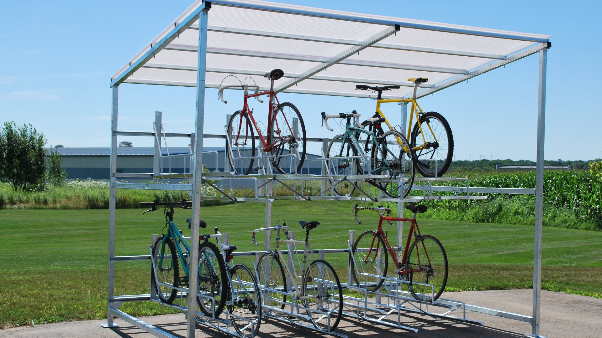 outdoor bike stand