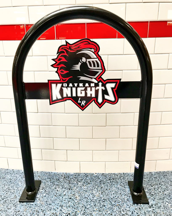 Custom Logo Bike Racks Add to School Pride