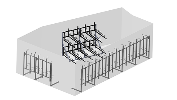 Odd Bike Room Shape with Unven Walls