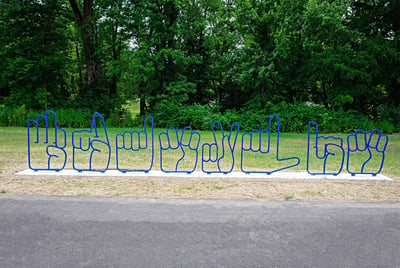 Sign Language Bike Racks