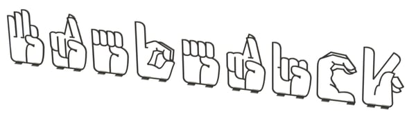 Sign Language Bike Rack