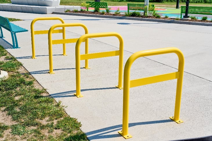 Yellow UX Bike Rack